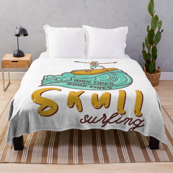 Item preview, Colorful Retro Skull Summer Surfing Design designed and sold by tharindusrilak.