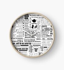 The Office Quotes Graphic Clock