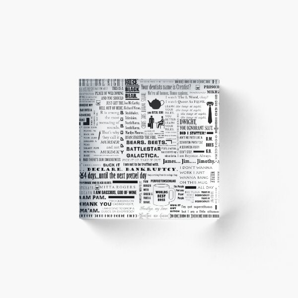 The Office Quotes Graphic Acrylic Block