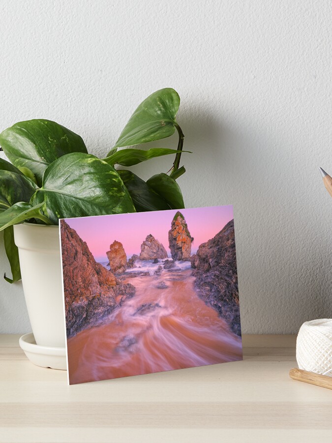 Thumbnail 1 of 2, Art Board Print, Camel Rock Twilight, Bermagui, New South Wales, Australia designed and sold by Chockstone.