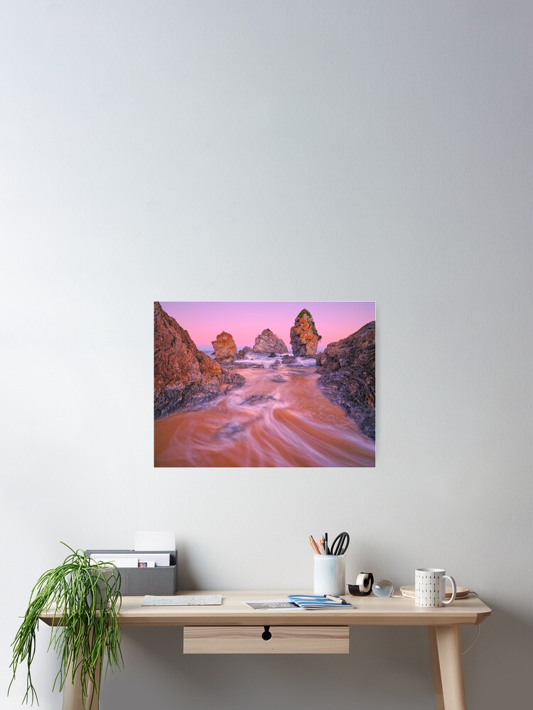 Thumbnail 2 of 3, Poster, Camel Rock Twilight, Bermagui, New South Wales, Australia designed and sold by Chockstone.