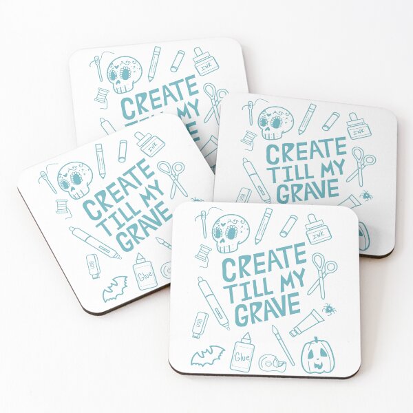 Item preview, CREATE TILL MY GRAVE SIMPLE TEAL BLUE designed and sold by Ruby Mendiola.