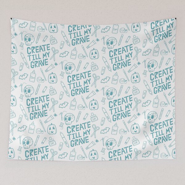 Item preview, CREATE TILL MY GRAVE SIMPLE TEAL BLUE designed and sold by Ruby Mendiola.