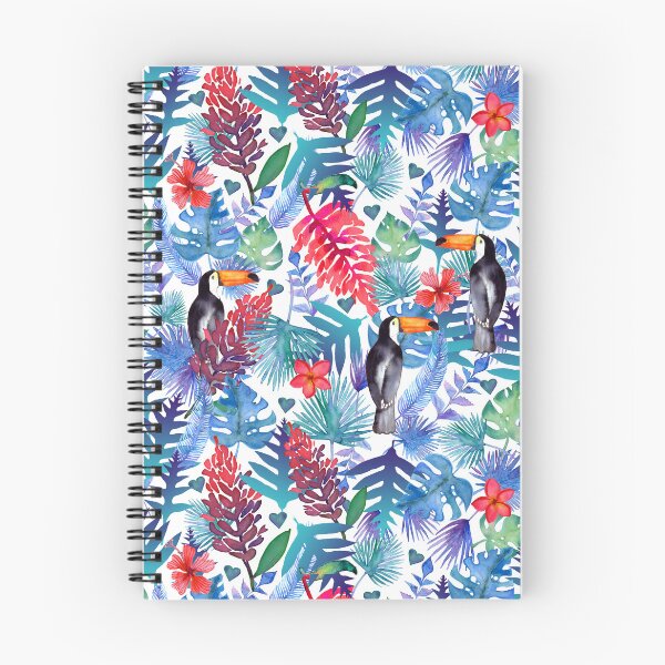 Item preview, Tropical Toucan jungle - white background designed and sold by thealohastudios.