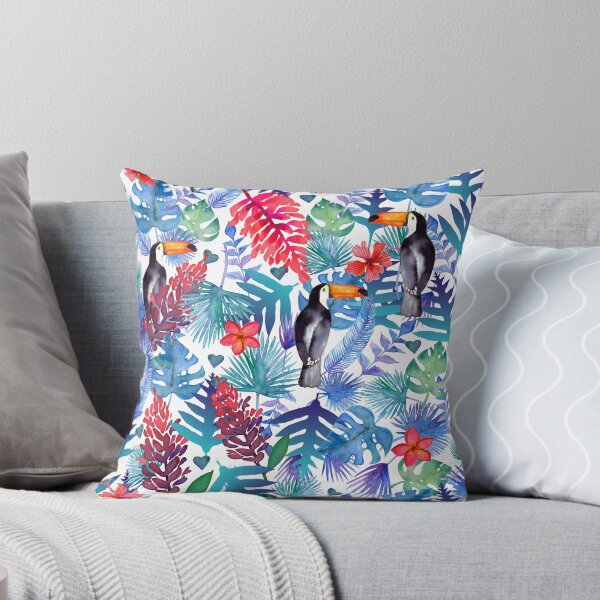Item preview, Tropical Toucan jungle - white background designed and sold by thealohastudios.