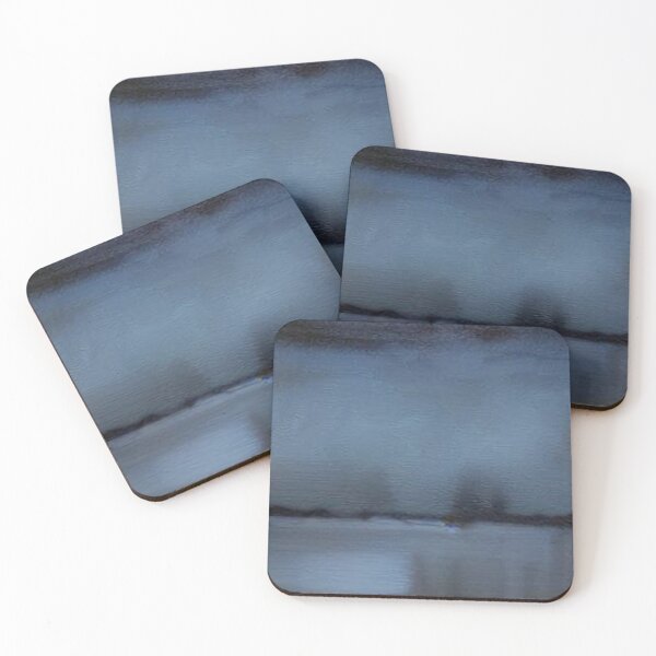 Item preview, Grey Blue Twilight Landscape Simple Moody Abstract  designed and sold by CattlettArt.