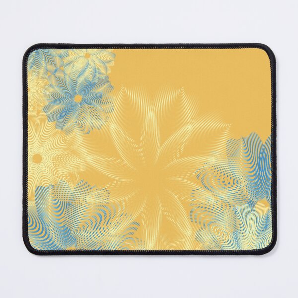Item preview, Golden Yellow and Blue Abstract Floral designed and sold by DonnaSiggy.