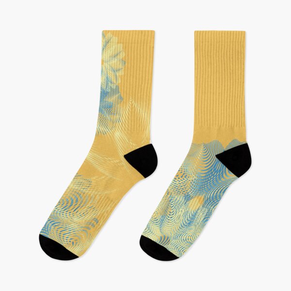 Item preview, Golden Yellow and Blue Abstract Floral designed and sold by DonnaSiggy.