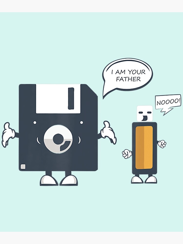 "Usb Floppy Disk I Am Your Father Nerd Geek" Poster for Sale by