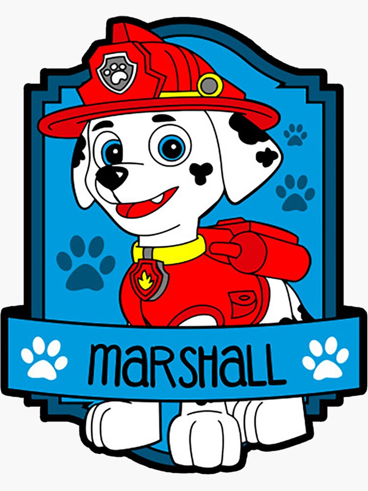 "Paw Patrol Marshall " Sticker for Sale by ZoMagical Redbubble