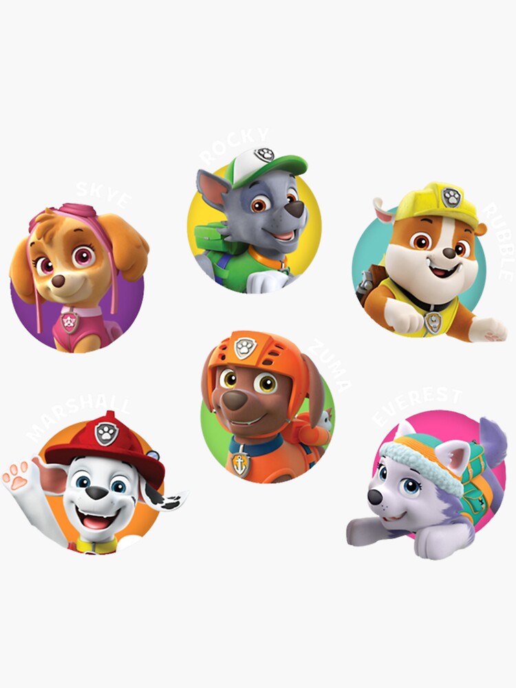 Happy Rubble - Paw Patrol Logo (2022)  Sticker for Sale by ZoMagical