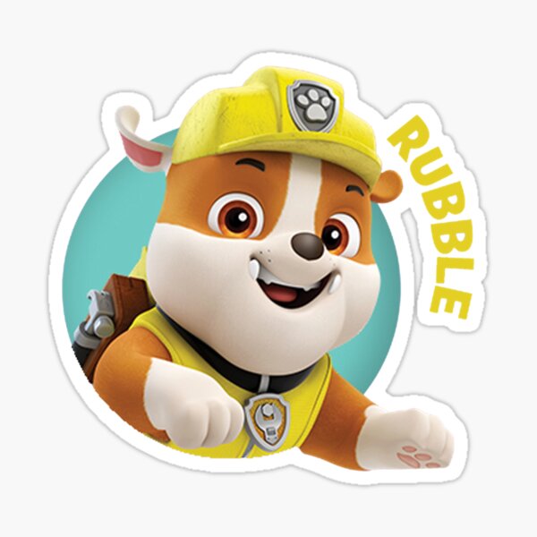 Happy Rubble - Paw Patrol Logo (2022)  Sticker for Sale by ZoMagical