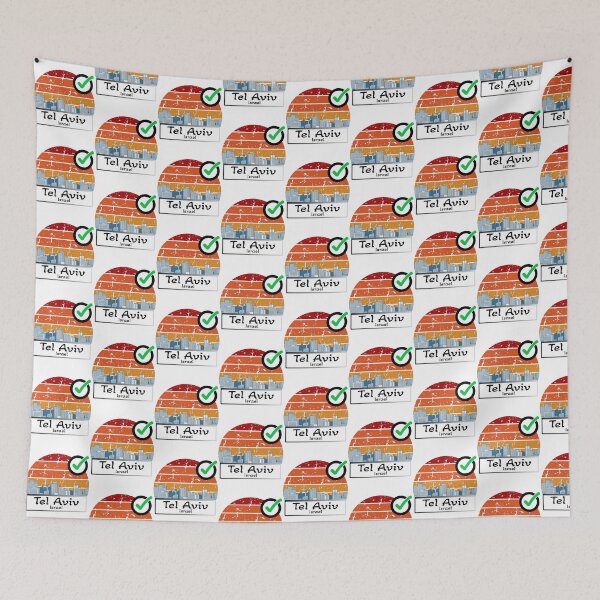 Item preview, Israel Tel aviv Skyline vintage designed and sold by WhereIsTravis.