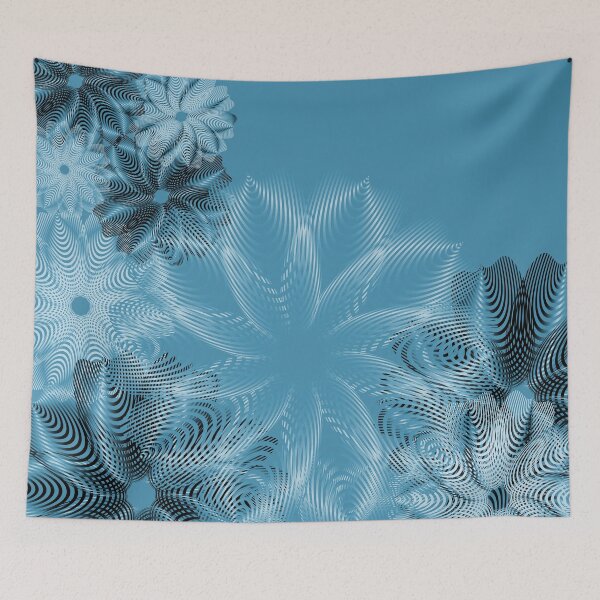 Item preview, Blue and Black Abstract Floral Design designed and sold by DonnaSiggy.