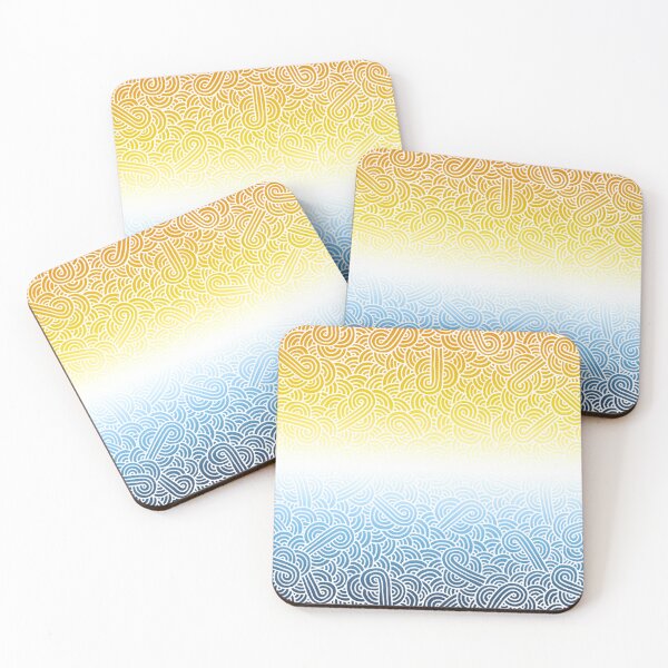 Item preview, Ombré aroace colours and white swirls doodles designed and sold by savousepate.