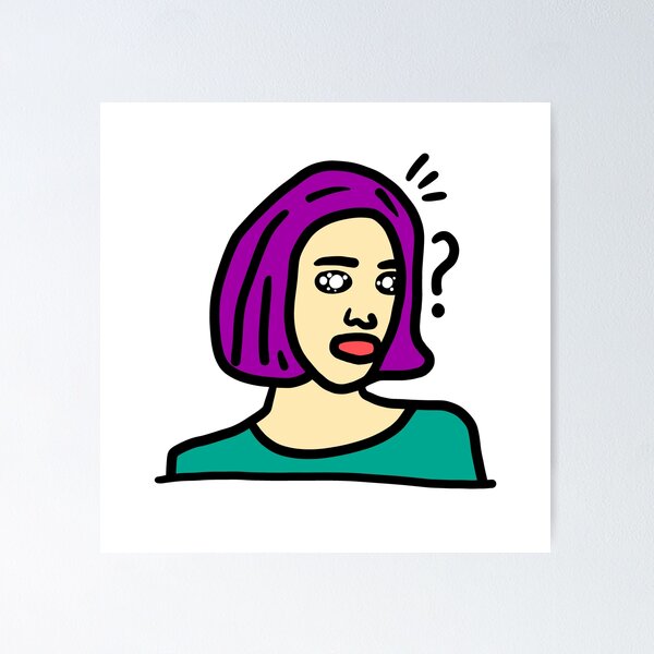 Item preview, a woman have their own facial expressions and thoughts designed and sold by crazyhome.