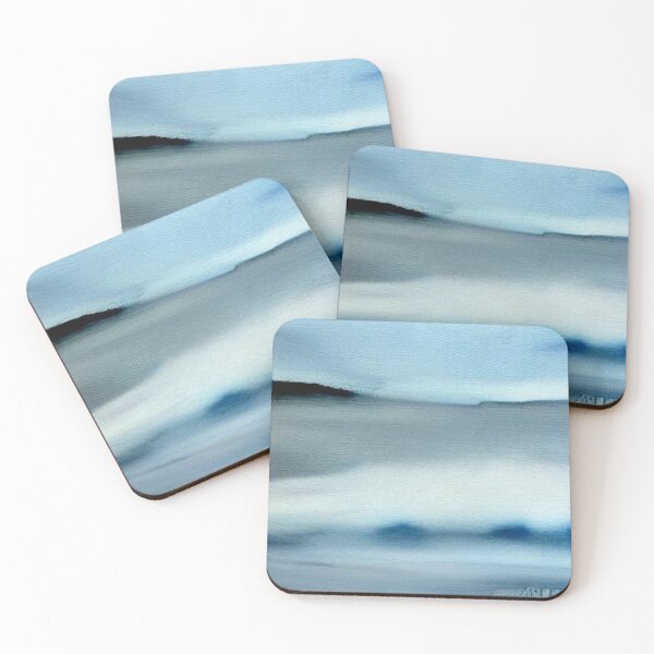 Item preview, Cool Moody Blue Grey Landscape Abstract designed and sold by CattlettArt.