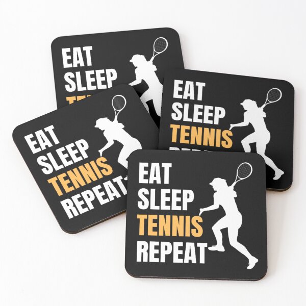 Artikelvorschau, Eat Sleep Tennis Repeat - Weißes gelbes Mädchen 2 entworfen und verkauft von GymWearDepot.