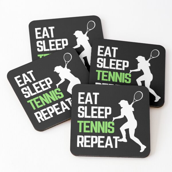 Artikelvorschau, Eat Sleep Tennis Repeat - White Green Girl 4 entworfen und verkauft von GymWearDepot.