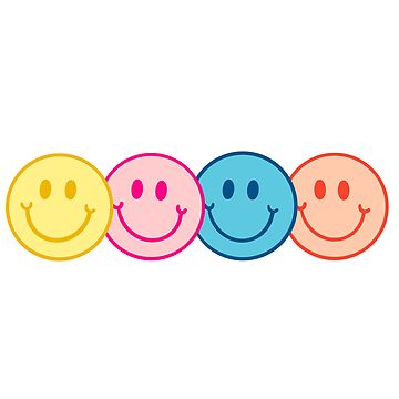 Artwork thumbnail, Pastel Smiley Faces by emilyc02