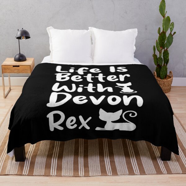 Item preview, Funny Cat Quote, Life Is Better With A Devon Rex , Cute Pets Minimalist Design For Devon Rex Cats Lovers designed and sold by awesomedraw.