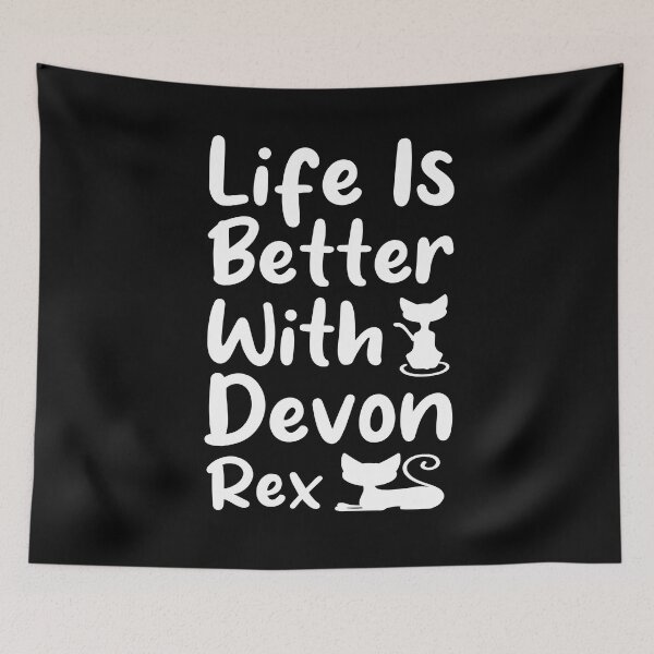 Item preview, Funny Cat Quote, Life Is Better With A Devon Rex , Cute Pets Minimalist Design For Devon Rex Cats Lovers designed and sold by awesomedraw.