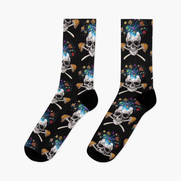 Item preview, Psychedelic Mushrooms Skull designed and sold by underheaven.