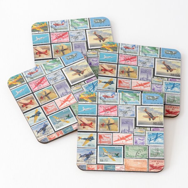 Item preview, Airplane Stamp Collage  designed and sold by 2AGoodHome.