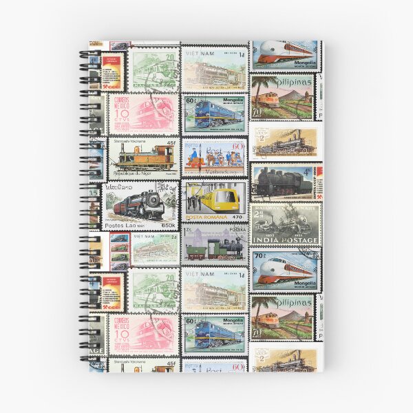 Item preview, Train Stamp Collage  designed and sold by 2AGoodHome.