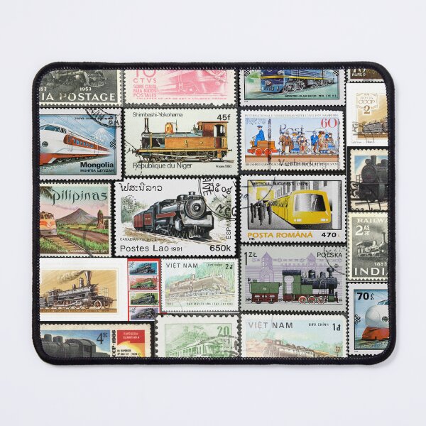 Item preview, Train Stamp Collage  designed and sold by 2AGoodHome.