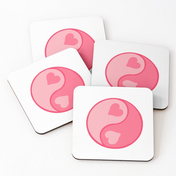 Item preview, Pink heart yin and yang symbol designed and sold by emilyc02.