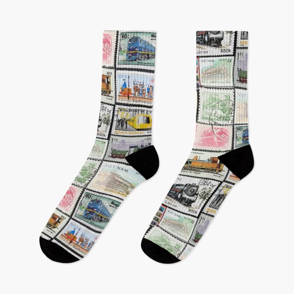 Item preview, Train Stamp Collage  designed and sold by 2AGoodHome.
