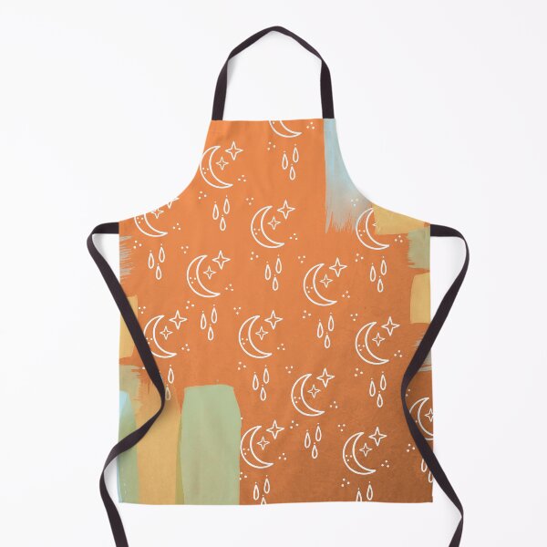 Item preview, Moon and stars in orange designed and sold by andrasdesignssss.