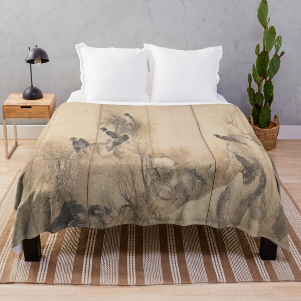 Item preview, Beautiful Japanese Art Magpies in Autumn and Heron in Spring designed and sold by Yumede.