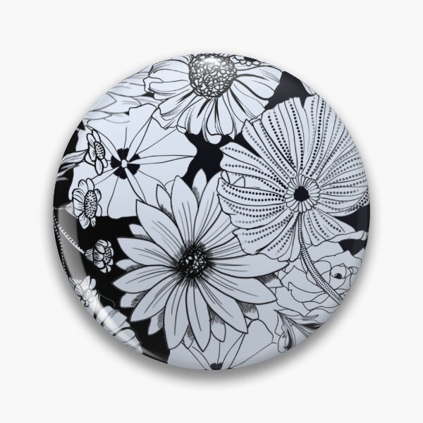 Artikelvorschau, Moderne Blumenmuster-Schwarzweiss-Blumen entworfen und verkauft von ahahdodo.