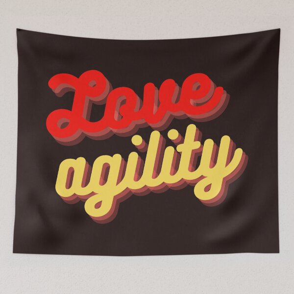Item preview, Love agility in red and yellow in vintage style designed and sold by PausePapote.