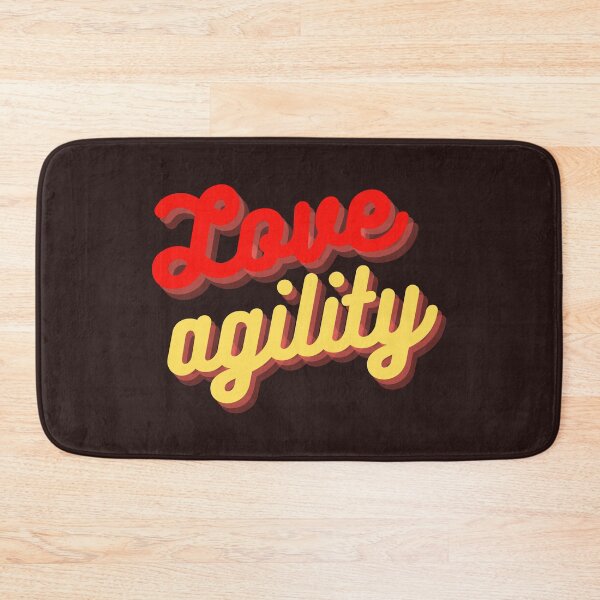 Item preview, Love agility in red and yellow in vintage style designed and sold by PausePapote.