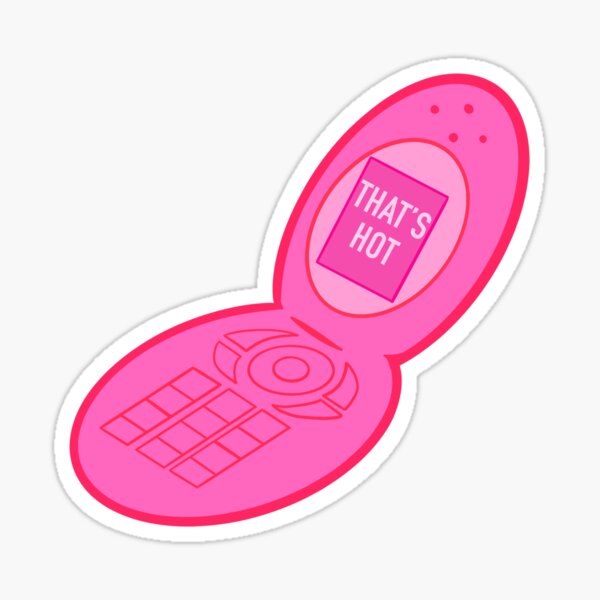 Acrylic Y2K Pink Flip Phone Razr Hottie Aesthetic That's 