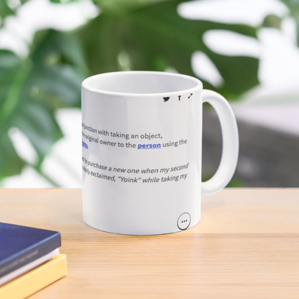  Urban Dictionary Yoink Mug By Lueshis Redbubble