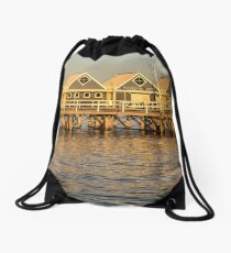 Sunset at the Jetty Drawstring Bag
