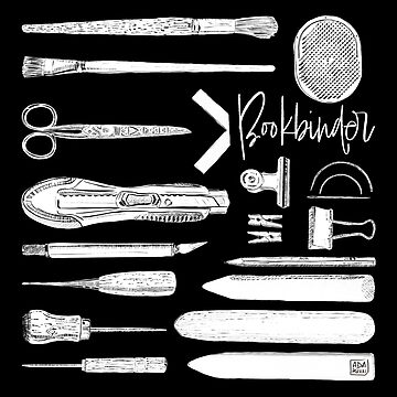 Artwork thumbnail, Bookbinder Tools White by adarovai