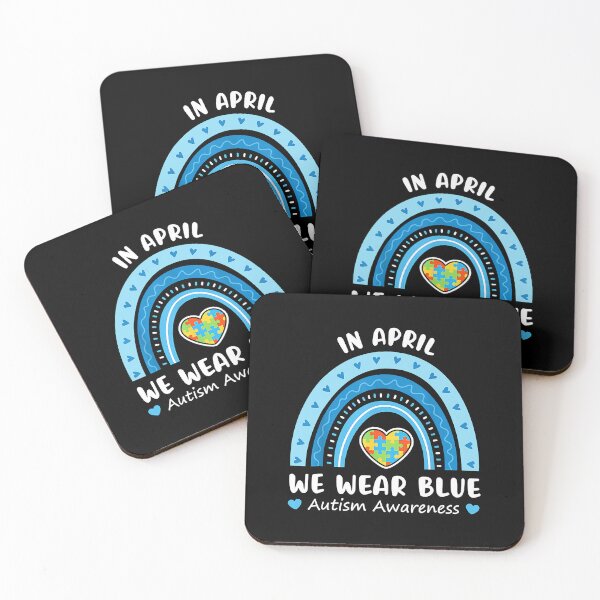 Item preview, In April We Wear Blue Autism Awareness Rainbow Puzzle Love designed and sold by HaaChris-Artis.