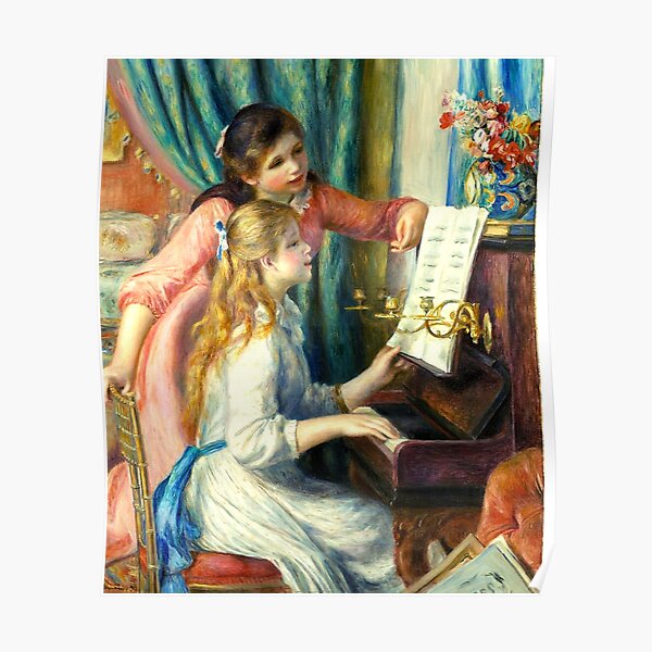 Zwei Junge Mädchen Am Klavier 1892 Auguste Renoir French Art Remakeremastered Poster Von 