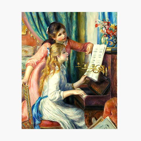 Two Young Girls At The Piano 1892 Auguste Renoir French Art Remakeremastered Photographic 