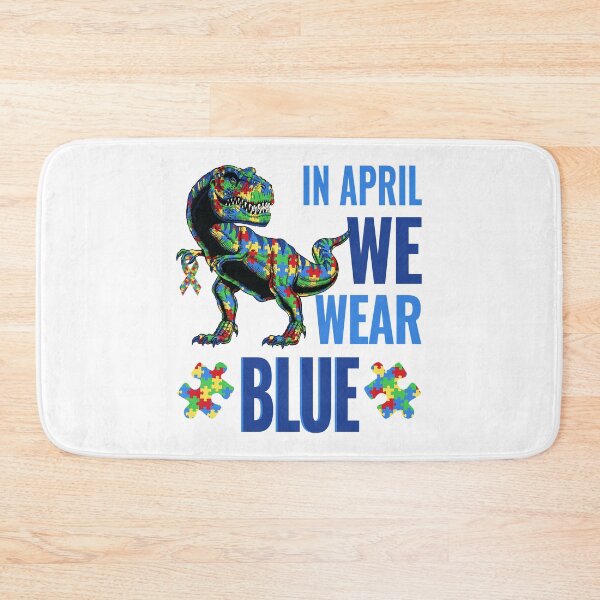 Item preview, In April We Wear Blue Autism Awareness T rex Dino Boys Kids designed and sold by HaaChris-Artis.