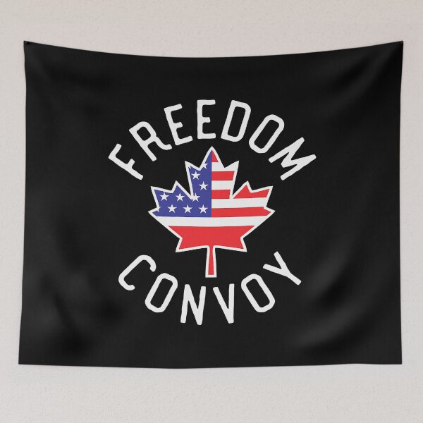 Item preview, Freedom Convoy Support Canadian Maple American Flag designed and sold by GardNewerd.