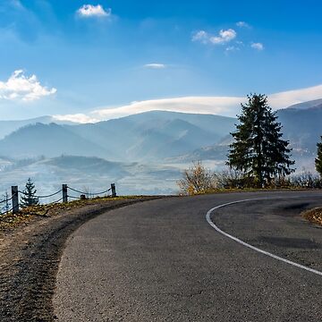 Artwork thumbnail, trees on serpentine in mountains at sunrise by mike-pellinni