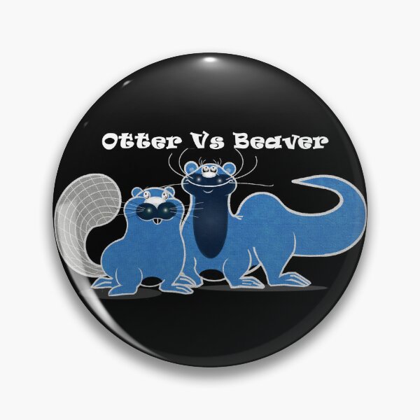 Item preview, Otter Vs Beaver ( Invert Color Effect )  designed and sold by Shirley cute art .