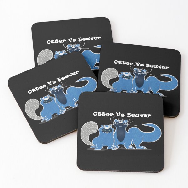 Item preview, Otter Vs Beaver ( Invert Color Effect )  designed and sold by Shirley cute art .