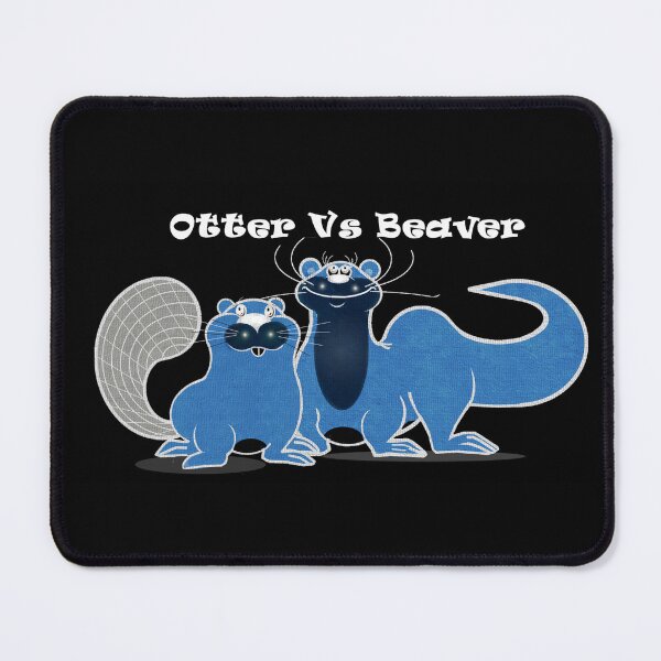 Item preview, Otter Vs Beaver ( Invert Color Effect )  designed and sold by Shirley cute art .